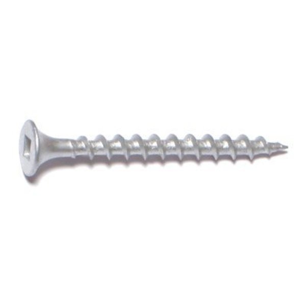 Buildright Deck Screw, #6 x 1-5/8 in, Steel, Flat Head, Square Drive, 221 PK 07738